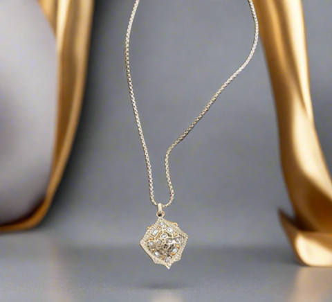 Kendra Scott Kacey Gold Long Pendant Necklace In Gold Filigree Mix