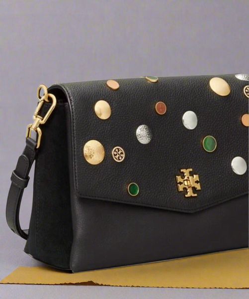 Tory Burch Kira Mixed Materials Embellished Shoulder Bag Limited Edition