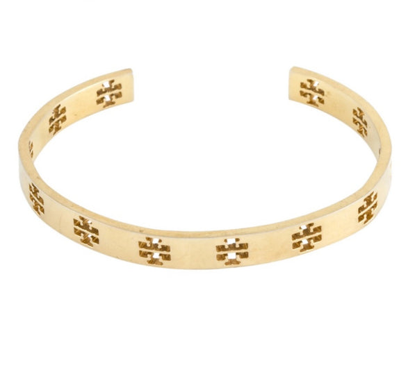 Tory Burch Gold T Pierced Cuff Bracelet