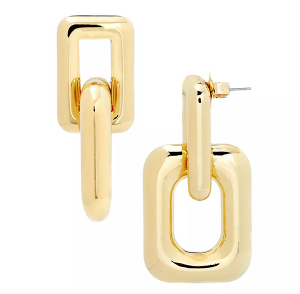 Binker + Eliza Hailey 24K Gold Plated Interlocking Link Drop Earrings