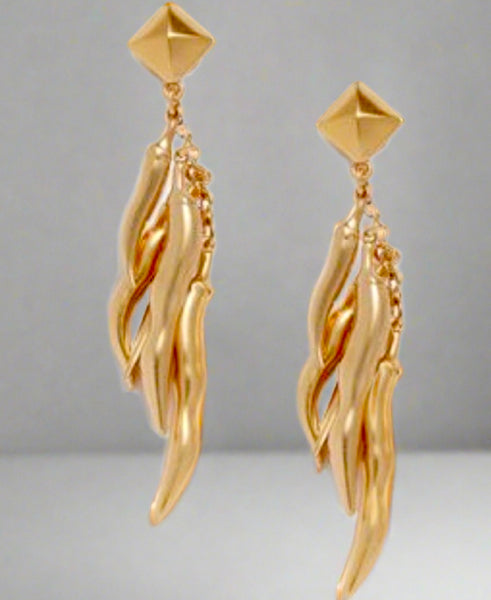 Tory Burch Gold Sylvan Chili Pepper Earrings