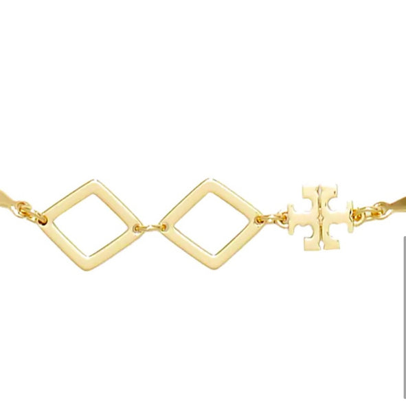 Tory Burch Roxanne Geo Goldtone Long Necklace