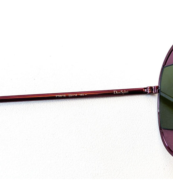 Dior Aviator Split Sunglasses 59MM  Blue-Pink Mirror Lenses