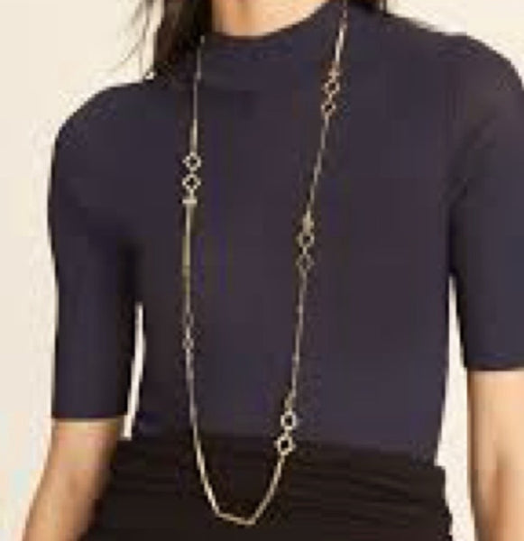 Tory Burch Roxanne Geo Goldtone Long Necklace