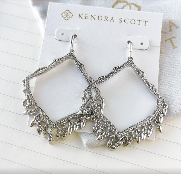 Kendra Scott The Lacy Drop Earrings in Silver Plated