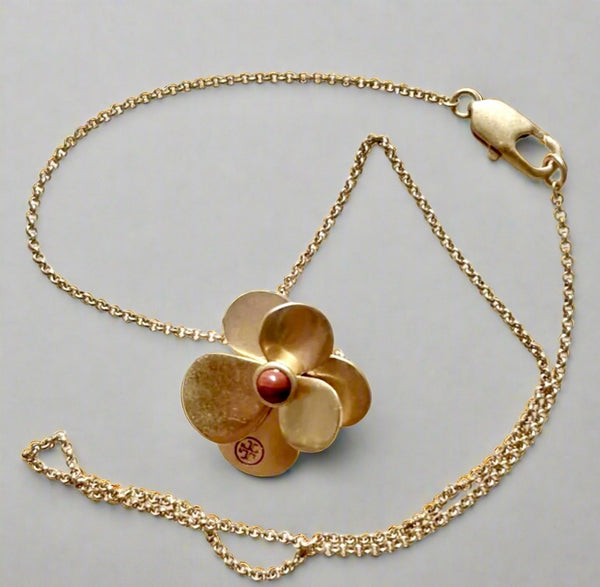 Tory Burch Flora Flower Gold Necklace