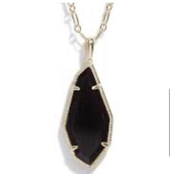 Kendra Scott Muriel Friendship Muriel Necklace in Gold/Black Cats Eye