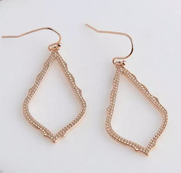 Kendra Scott Sophia Drop Earrings Rose Gold Metal