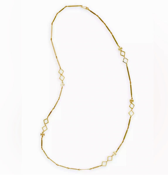 Tory Burch Roxanne Geo Goldtone Long Necklace