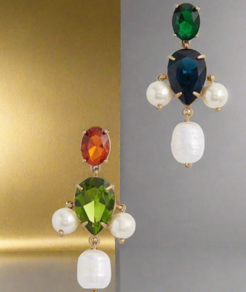 Tory Burch Multicolor Chandelier Drop Earrings