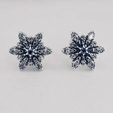 Pandora Crystalized Snowflake Stud Earrings