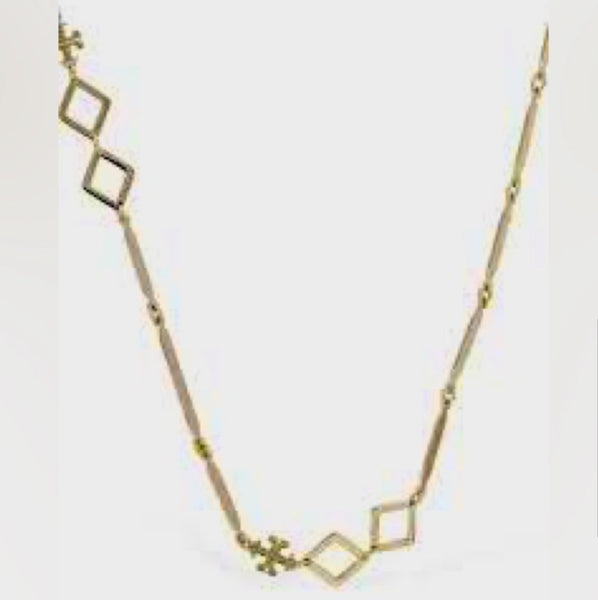 Tory Burch Roxanne Geo Goldtone Long Necklace