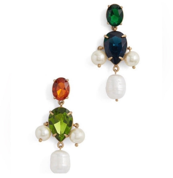 Tory Burch Multicolor Chandelier Drop Earrings