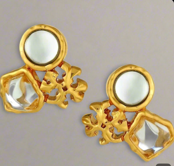 Tory Burch Roxanne Logo Cluster Stud Earrings