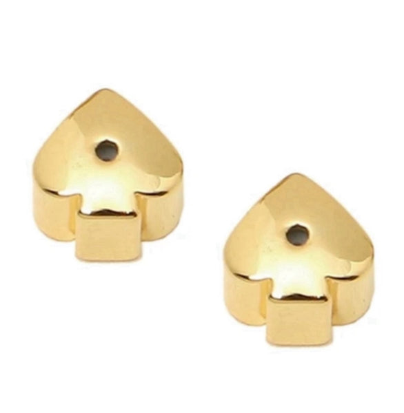 Kate Spade Red Glitter 12k Gold-Plated High Heel Shoe Stud Earrings.