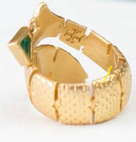 Tory Burch Gold Wrap Around Fish Ring Size 7