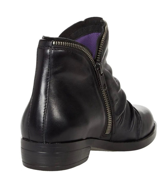 David Tate Ming Leather Double Zipper Ankle Boots Size 12 W