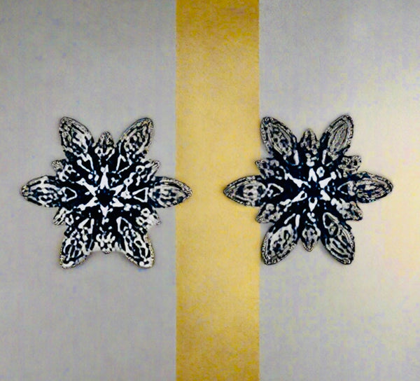 Pandora Crystalized Snowflake Stud Earrings