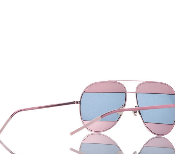 Dior Aviator Split Sunglasses 59MM  Blue-Pink Mirror Lenses