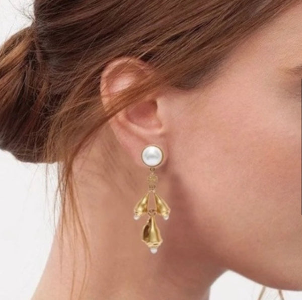 Tory Burch Poetry of Things Pearl Drop Earrings