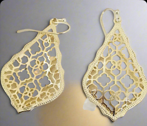 Kendra Scott Addie Gold Filigree Drop Earrings