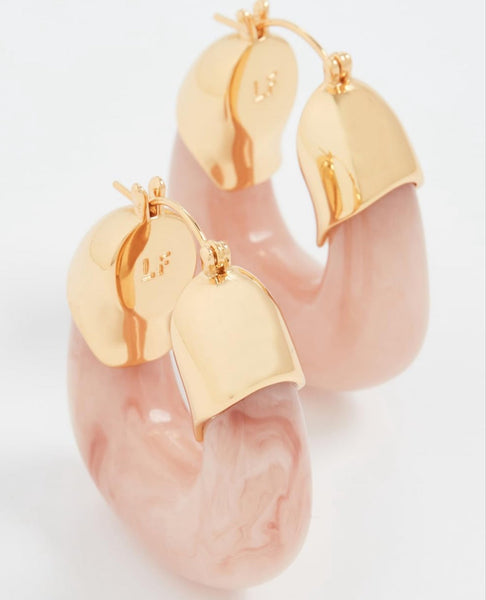 Lizzie Fortunato Women's Pink Gold Organic Hoop Earrings