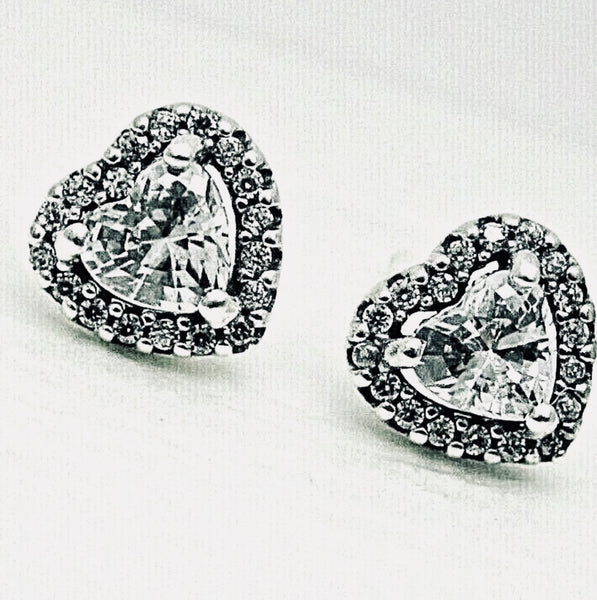 Pandora Elevated Heart Stud Earrings