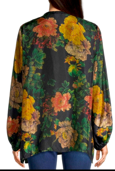 Johnny Was Bayani Printed Silk Tunic Size Medium