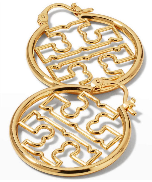 Tory Burch Miller Wire Small Hoop Earrings