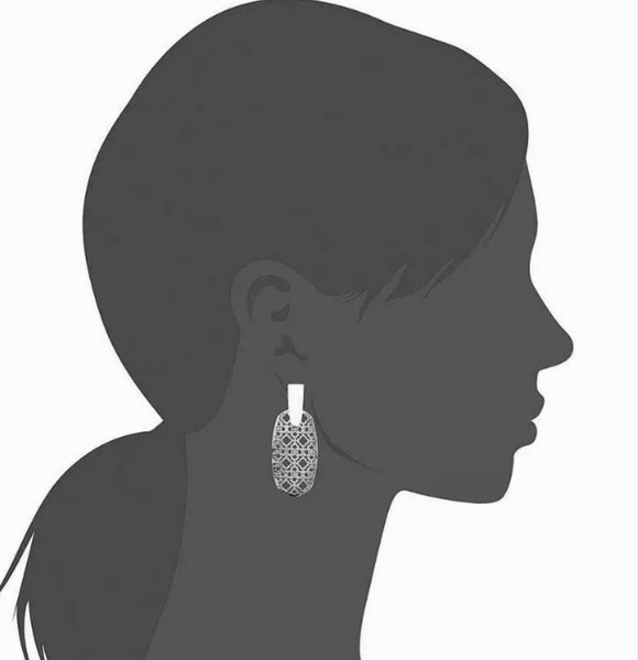 Kendra Scott Silver Filigree Drop Earrings