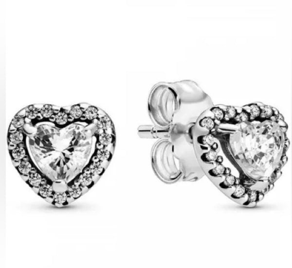 Pandora Elevated Heart Stud Earrings