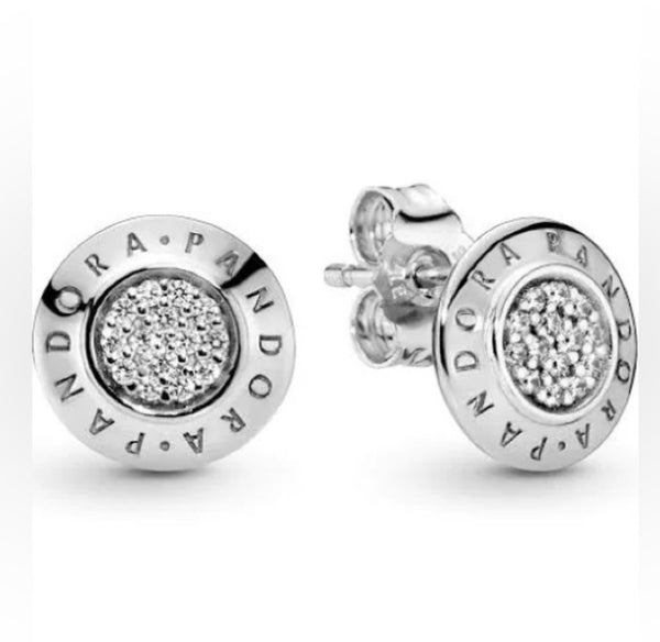 Pandora Signature Sparkling Stud CZ Earrings