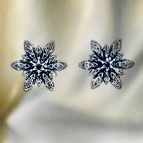 Pandora Crystalized Snowflake Stud Earrings