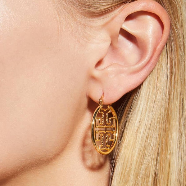 Tory Burch Miller Wire Small Hoop Earrings