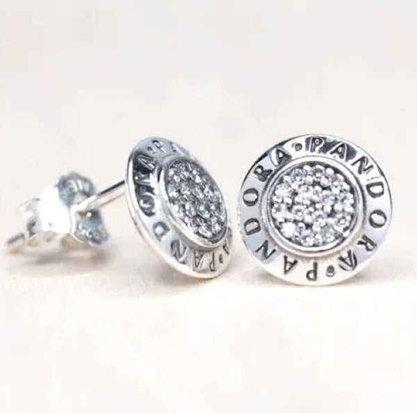 Pandora Signature Sparkling Stud CZ Earrings