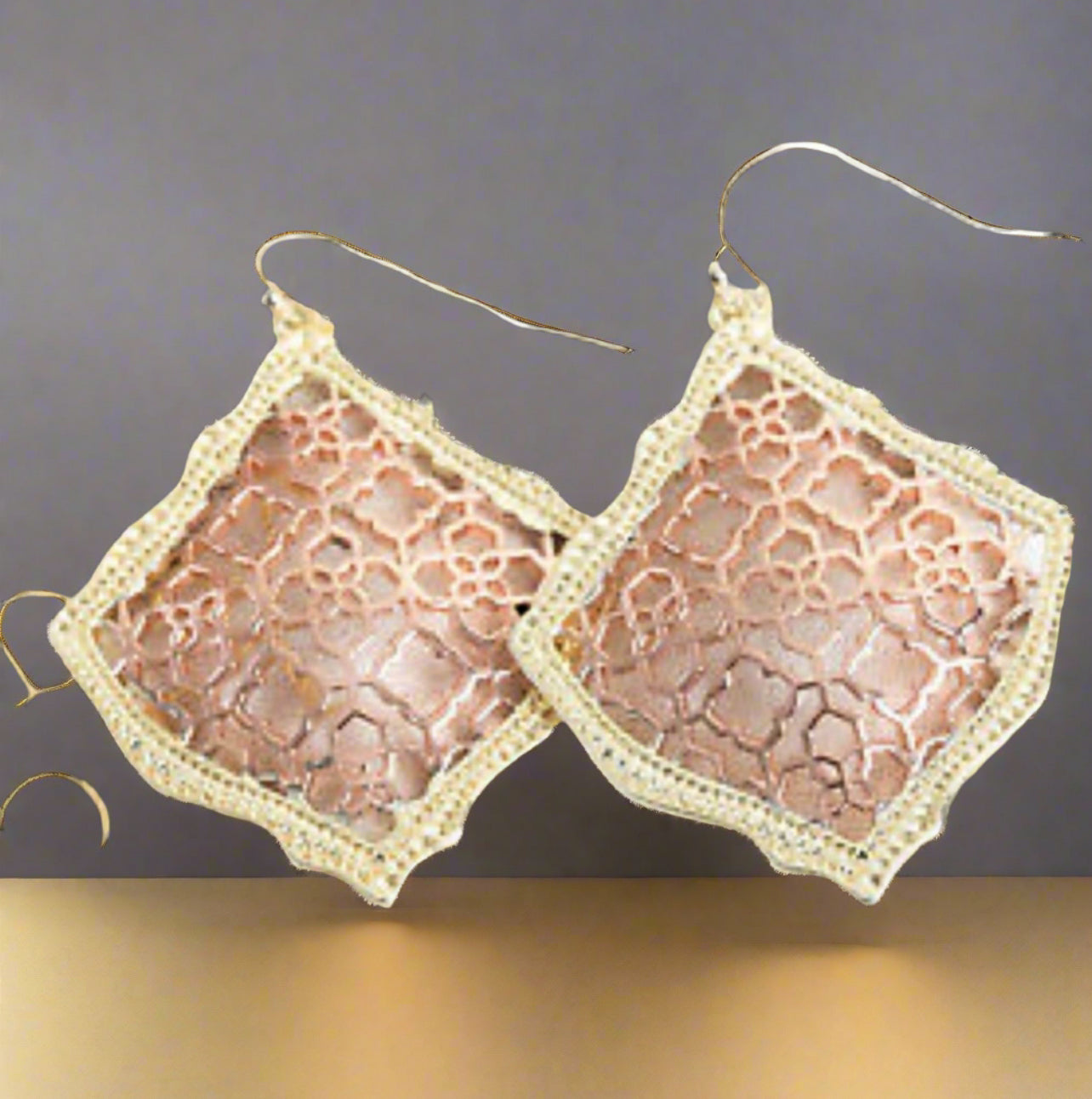 Kendra Scott Kirsten Drop Gold And Rose Gold Filigree Earrings