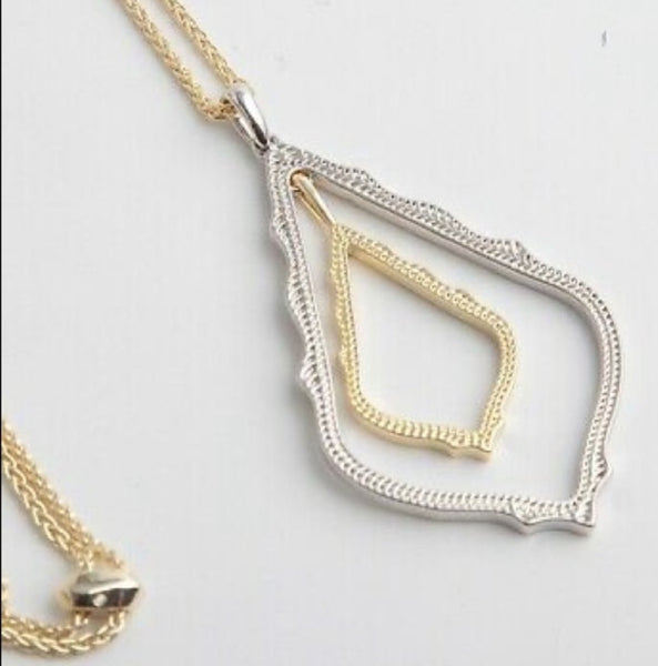 Kendra Scott The Simon Gold And Silver Long Pendant Necklace