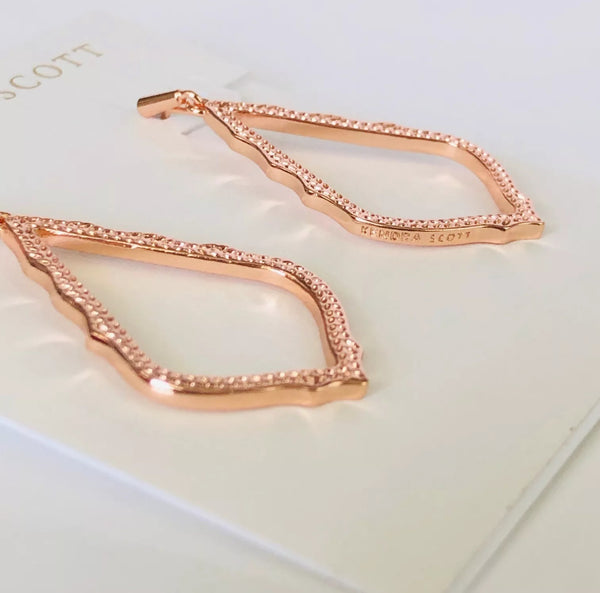 Kendra Scott Sophia Drop Earrings Rose Gold Metal