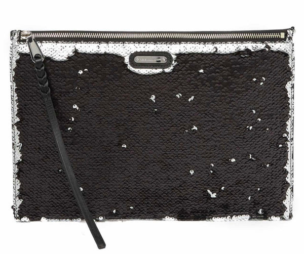 Rebecca Minkoff Sequin and Leather Clutch Bag