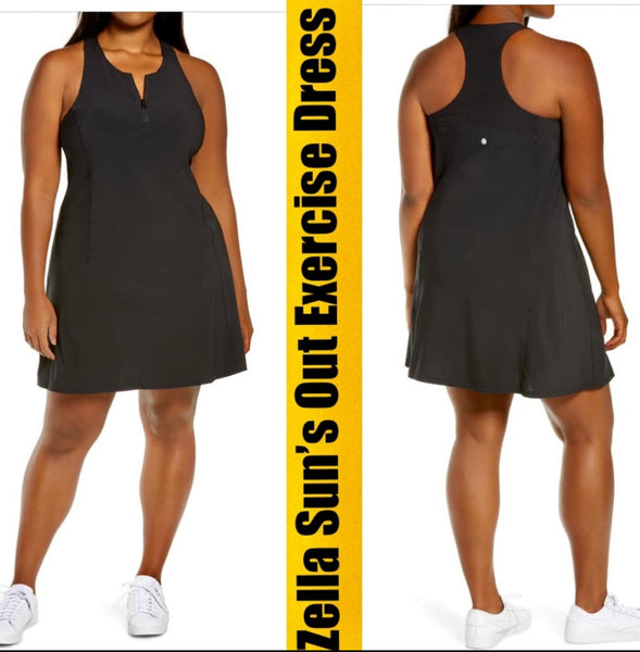 Zella Sexy Sun’s Out Exercise Dress with Built-In Bra Size 3X ( 22-24 )