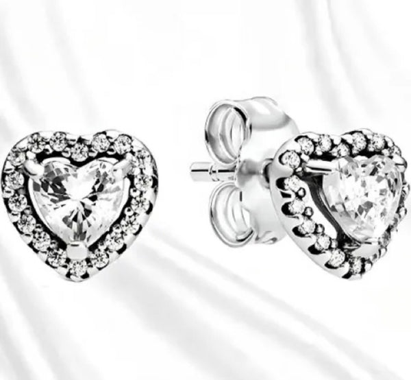 Pandora Elevated Heart Stud Earrings