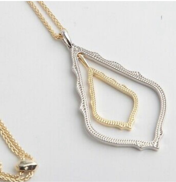 Kendra Scott The Simon Gold And Silver Long Pendant Necklace