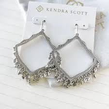 Kendra Scott The Lacy Drop Earrings in Silver Plated