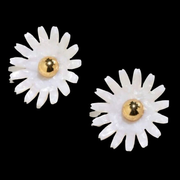 Lele Sadougui Casual Daisy Button Earrings