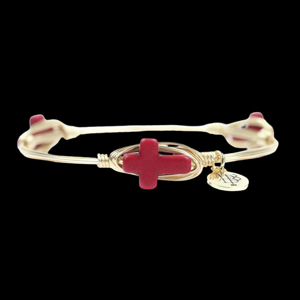 Bourbon And Boweties Bangle Bracelet The Joy Red Cross Standard Size