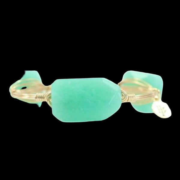 Bourbon And Boweties Bangle Bracelet The Gwen Green Large Size