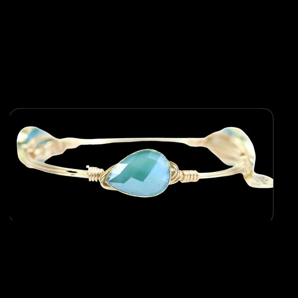 Bourbon And Boweties Bangle Bracelet The Edwin-Turquoise Large Size