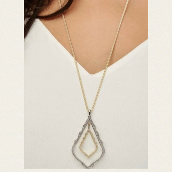 Kendra Scott The Simon Gold And Silver Long Pendant Necklace