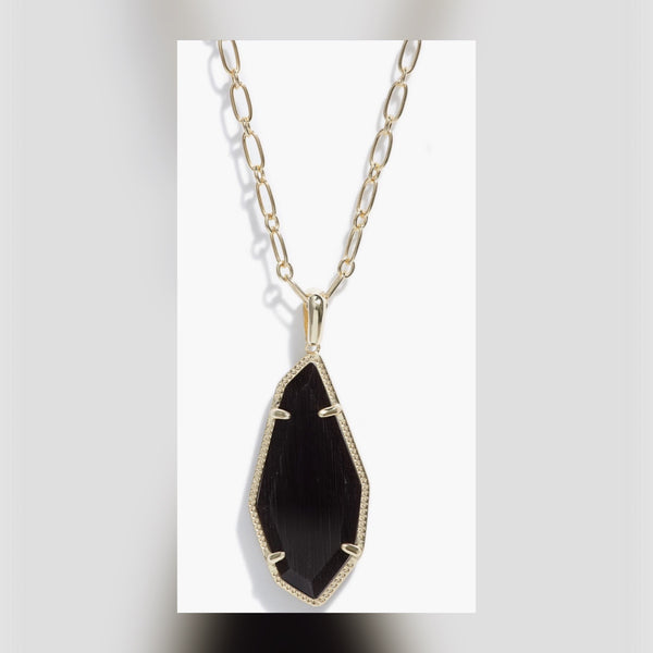 Kendra Scott Muriel Friendship Muriel Necklace in Gold/Black Cats Eye