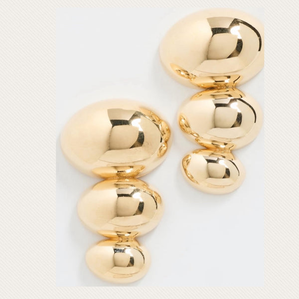 Jennifer Zeuner Darla Earrings in High-Shine Polish Gold Vermeil